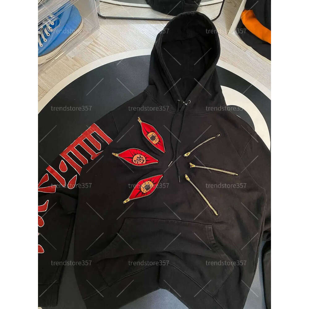 Cool Design Multi Zipper Hoodies Hip Hop Anime Hoodie Y2k Oversized Sweatshirts Haruku Punk Casual Streetwear Men Clothing