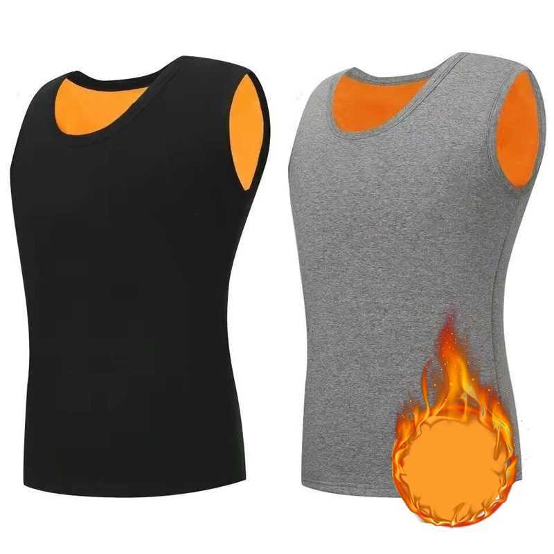 1pcs Men Thermal Underwear Men Sleeveless Vest Autumn Winter Thermal Lingerie Mens Warm Top Thickening Thermal Vest Undershirt H251017
