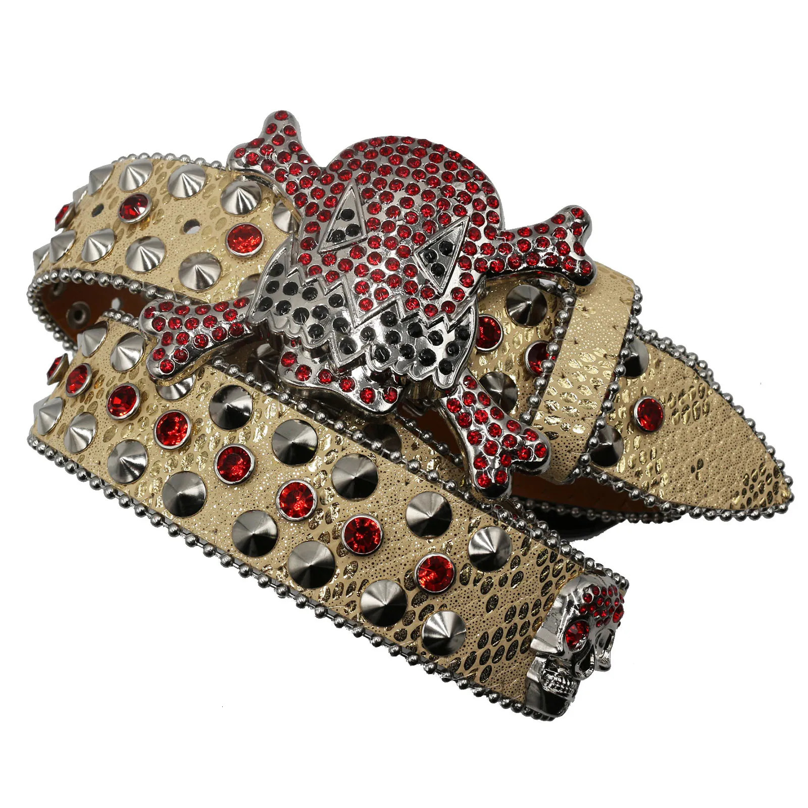 Fashion Skull Rhinestone Belt for Women Crystal Encrusted Jeans Decoration Diamond bb Belt Style 251010