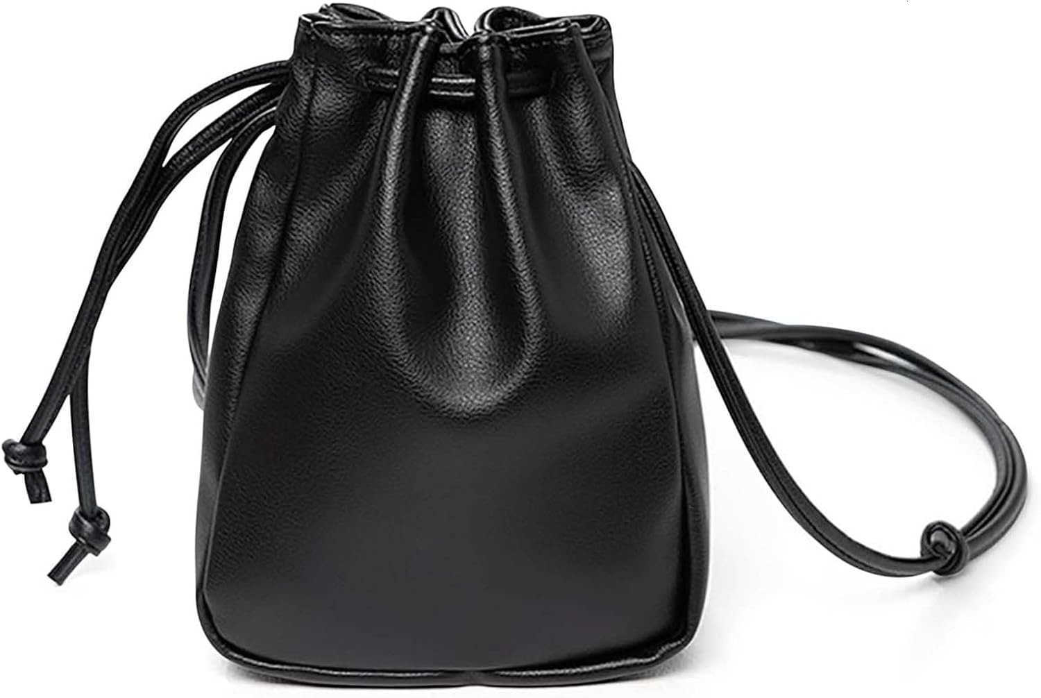 Drawstring Mini Crossbody Purse PU Leather Small Crossbody Bags for Women Crossbody Phone Purse Bucket BagZ251017