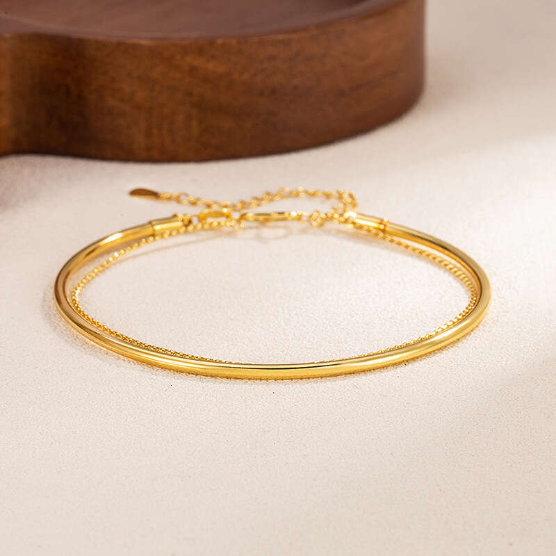 New 2025 Simple Double-Layer Bracelet Versatile Smooth Daily Niche Design Exquisite Women's Jewelry ddmypluto