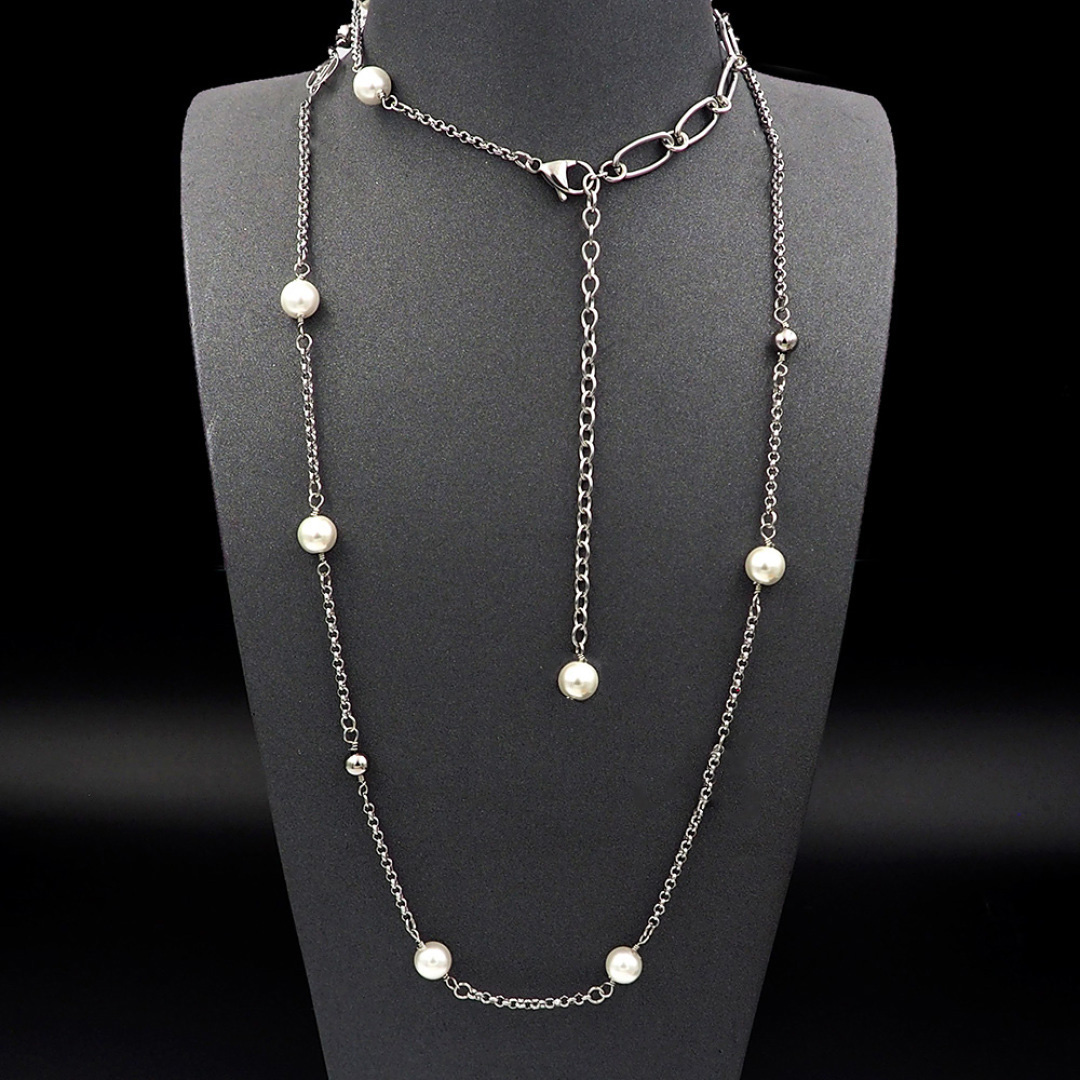Elegant Floral Letter Pearl Necklace Exquisite and Charming Luxury Designer Jewelry set Perfect Party Birthday Accessory with Gift Box W