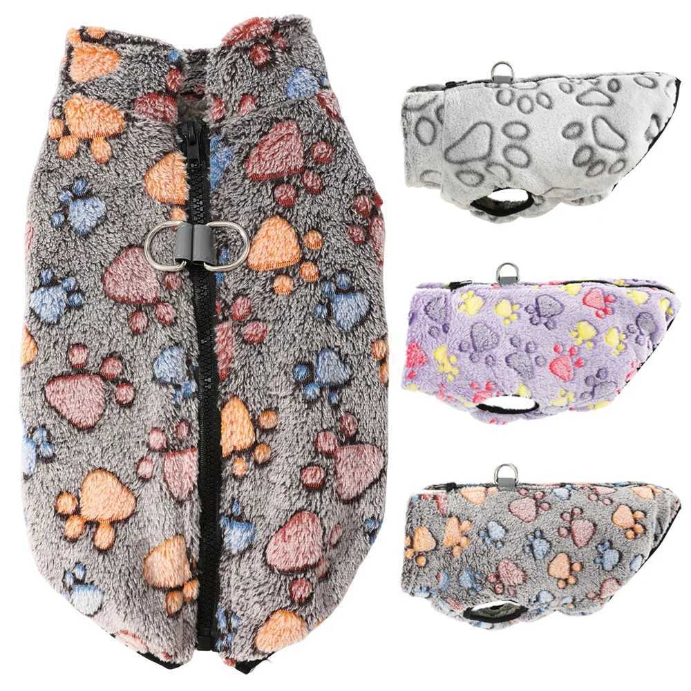 Reflective Pet Dog Jacket Coat For Small Medium Dogs Cats Winter Soft Fleece Clothes Puppy Footprint Clothes Yorkshire ClothingW251017