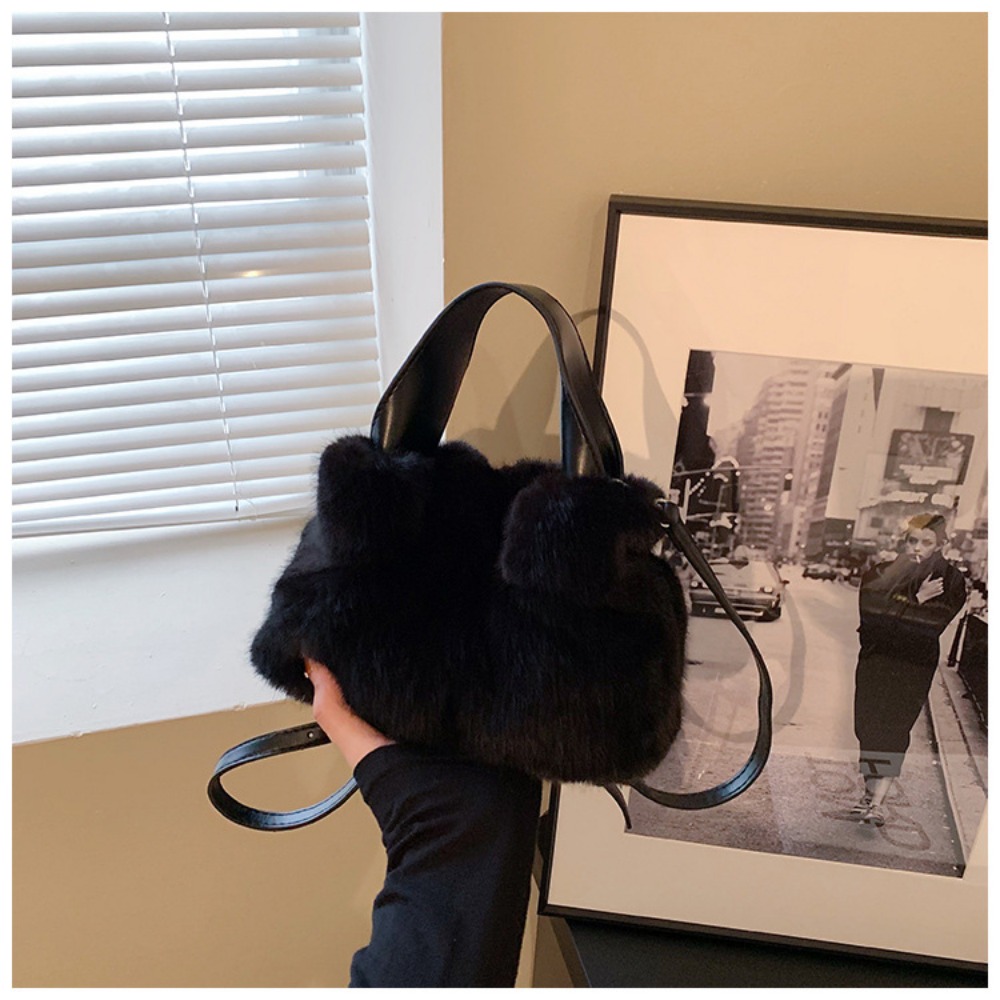 Stylish Fall-Winter Faux Fur Crossbody for Her Soft Material, Trendy Shape, Versatile Carry Options