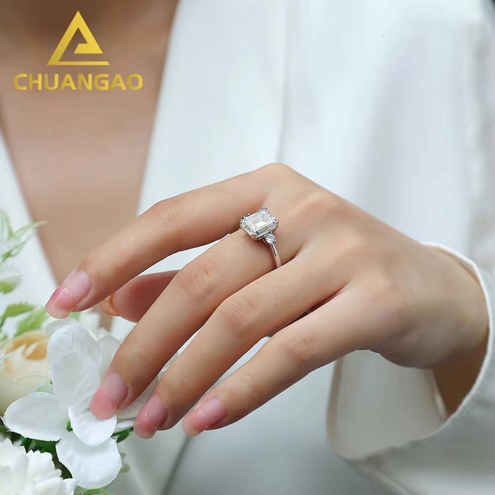 925 Silver Moissanite Ring Moissanite Wedding Ring Set Moissanite Ring for Women