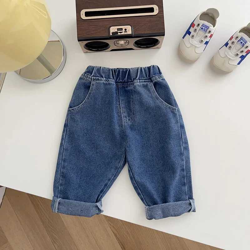 15 Years Autumn Kids Jeans Casual Solid Baby Boys Denim Pants Soft Girls Fashion TrousersT251017