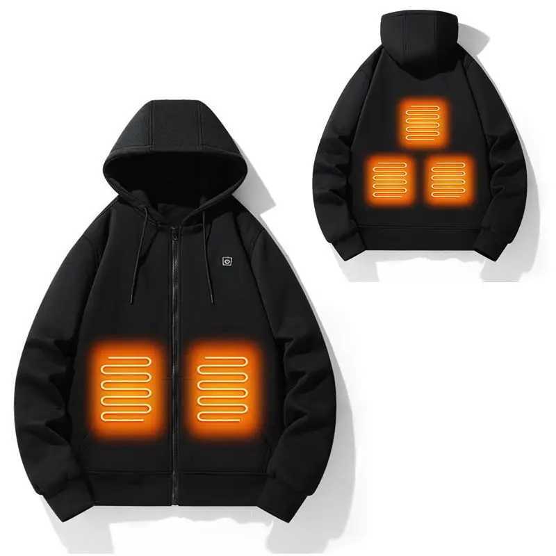 Mens Winter USB Heating Jacket Heated Hoodie Anime Hoodies Winter Men Jackets Streetwear Heated Hoodies Sweatshirt Clothes H251017