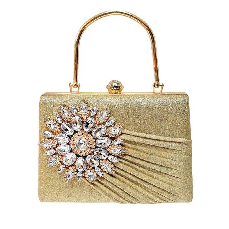 Dinner bag niche diamondencrusted handbag single shoulder oblique span banquet evening bag fashion handbag Z251017