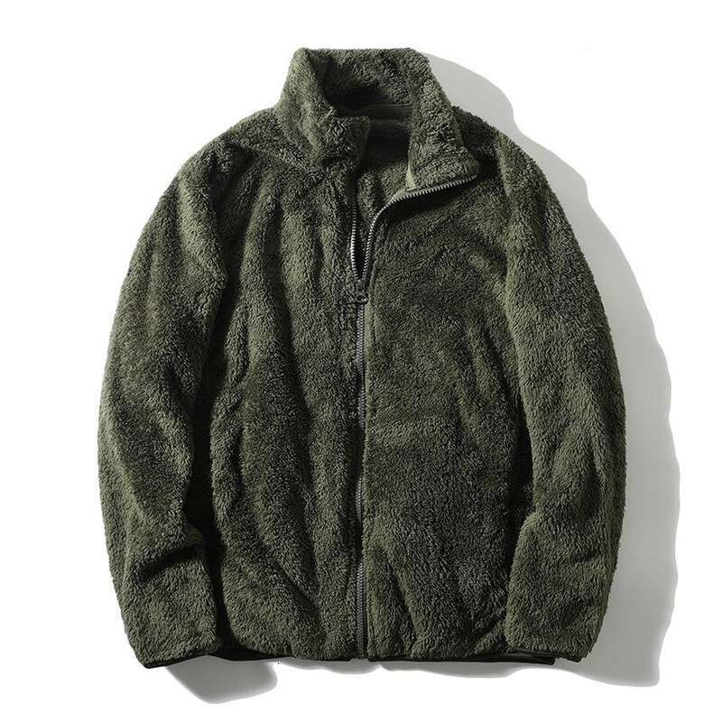 hoodie hoodie Men's Clothing pile lamb wool long sleeved stand up collar fleece jacket jacket jacket