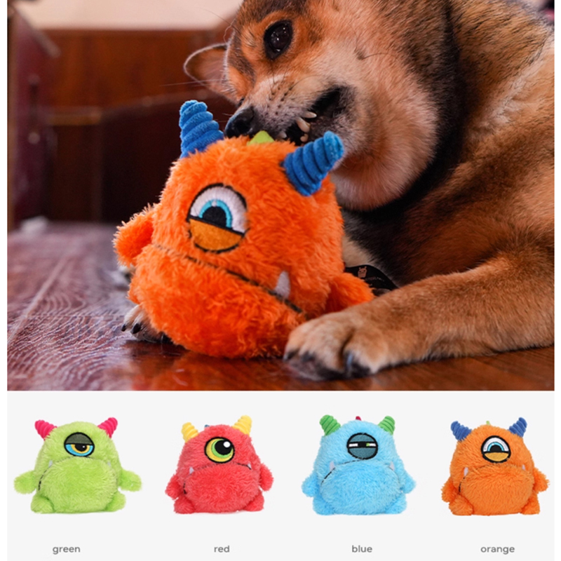 Dragon Egg Q Treasure Dog Toy, Resistant to Bite and Grind Teeth, Sound making Plush Ball for Small, Medium and Large Dogs to Relieve Bore