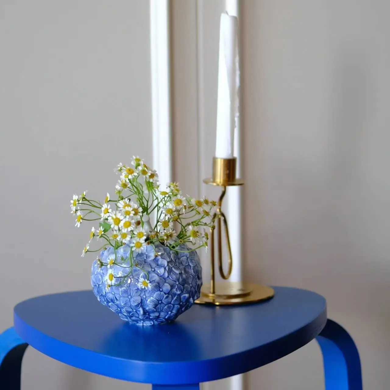 Vase French Style High Appearance Level Creative Art Blue Pink Purple Hydrangea Flower Decorative Ornaments C251017