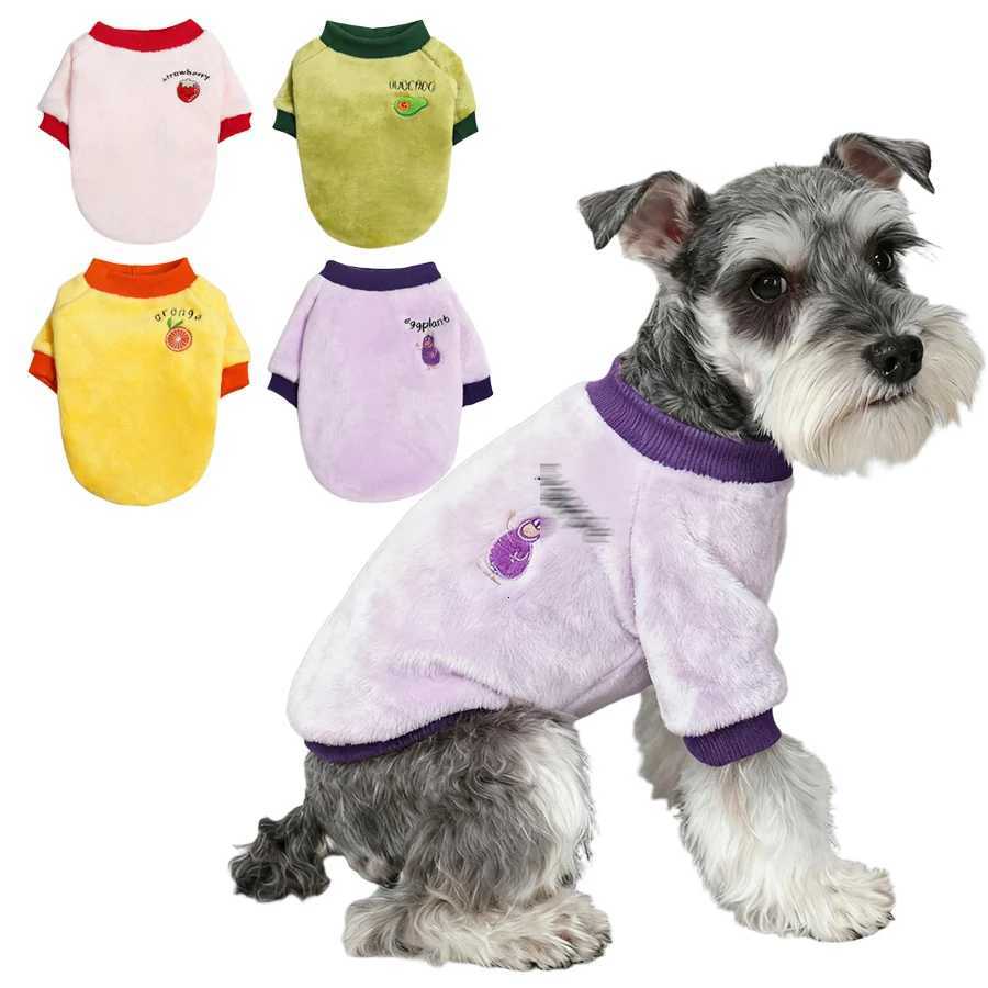 Fruit Dog Clothes Fleece Dog Woolen Sweater Winter Warm Coat Fruit Pajamas Fleece Sweater for Small Dog Medium Dogs CatsW251017