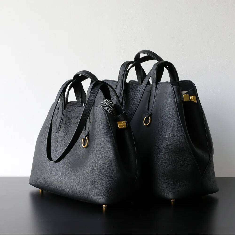 Niche Light Fashion Versatile Large-capacity Tote Women's Commuter Leisure Shoulder Handbag First-layer Cowhide Bag
