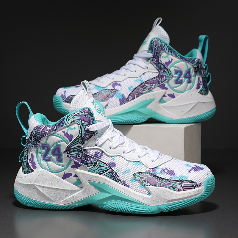 Basketball Shoes Fashion Sneakers Men Student Anti-slip Wear-resistant Breathable Mesh Sports Shoes