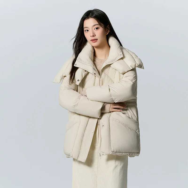 Semir Down Jacket Women Medium Length Loose 2023 New Textured Warm Winter Wear W251016