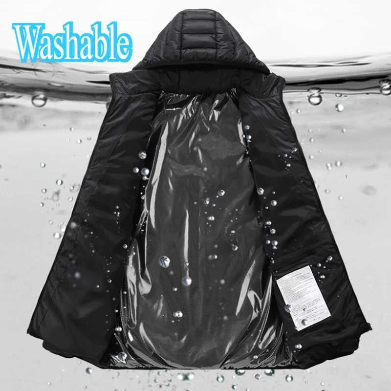 25 Areas Heating Jackets Mens Self Heating Parka Womens Warm USB Electric Vest Heating Down Cotton Jacket Winter Ski Clothes 6XL H251017