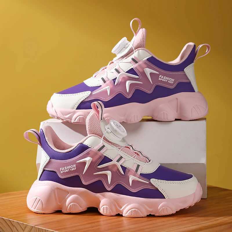 New Childrens Leather Casual Shoes For Boy Girls Outdoor Running Sneakers Breathable Mesh Kids School Walking Sport Non SlipT251017