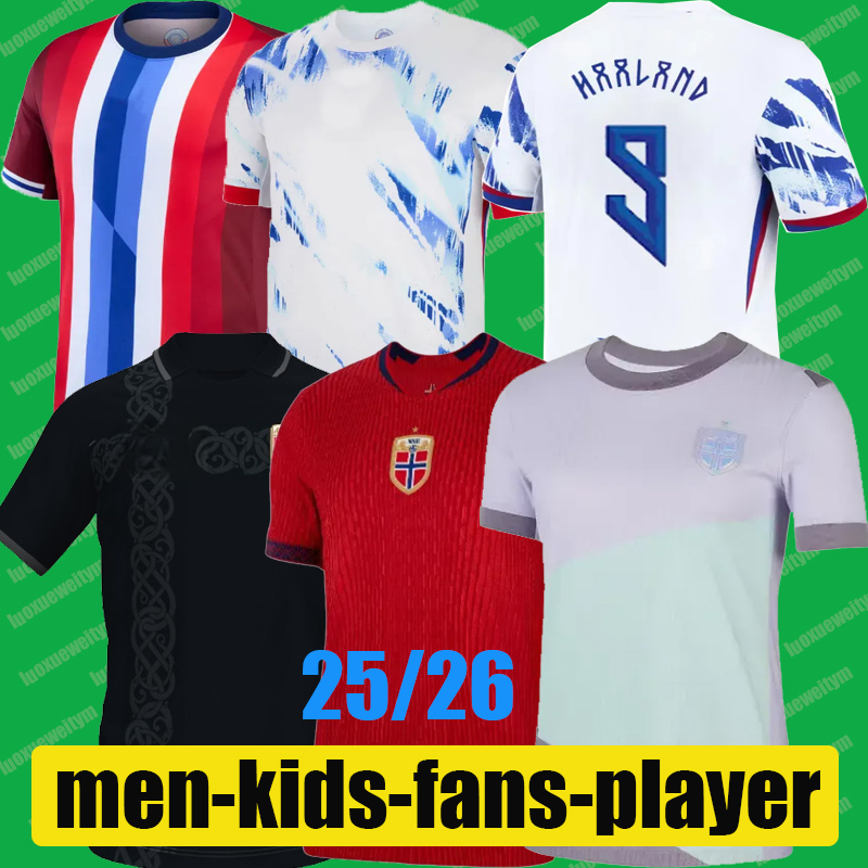 2024 2025 Norway Haaland soccer jerseys 24 25 BERGE RYERSON Odegaard SOLSKJAER REKDAL NUSA HAALAND Sorloth STRAND LARSEN National team Retro 1998 football shirt