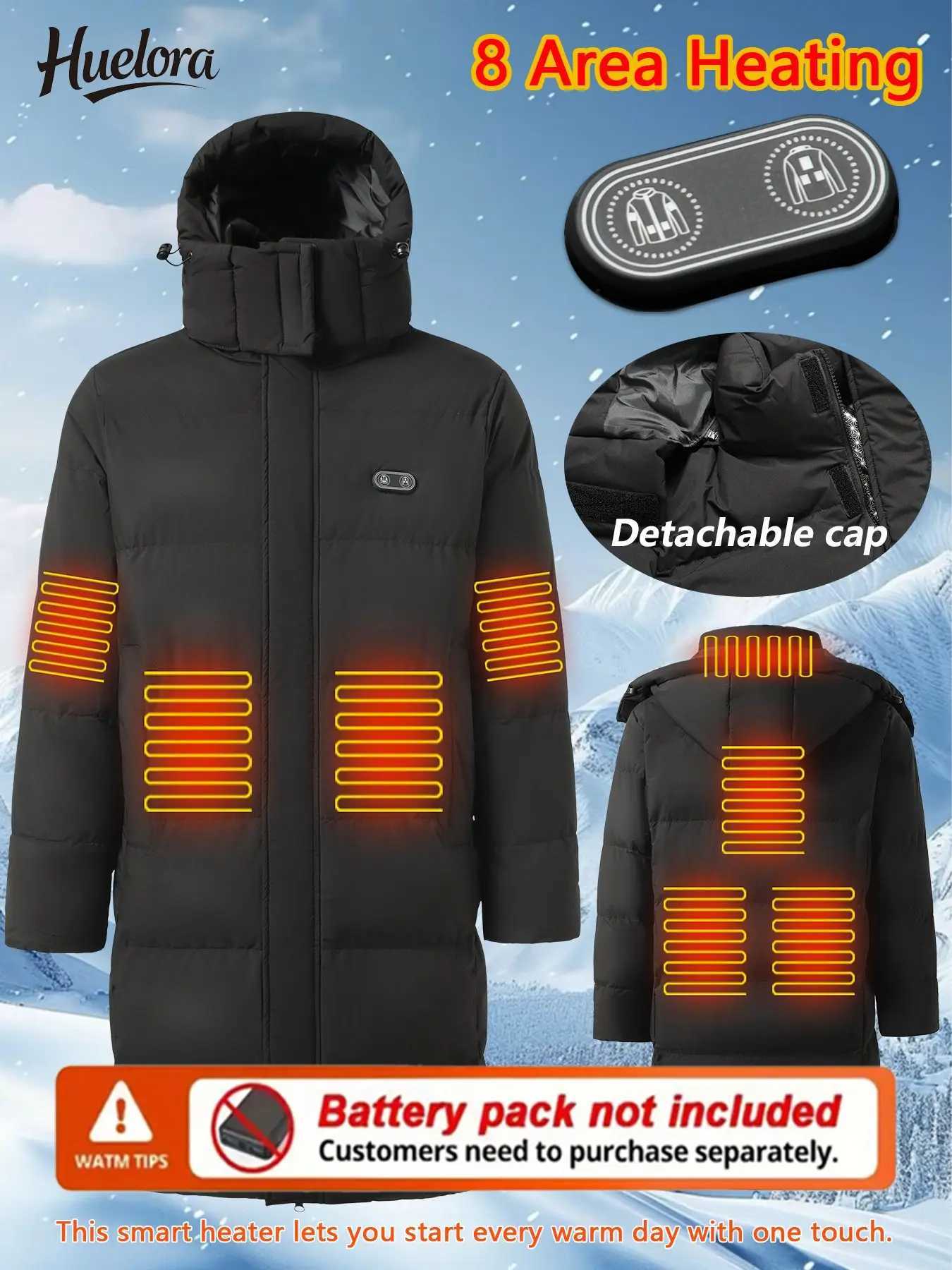 8 Zone Heating Jacket Winter Trekking Camping Ski Jacket Outdoor Heated Sports Clothing Power Bank Not Included H251017