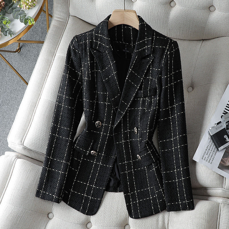 Bestseller Tweed White Suit Jacket Womens Autumn Winter Coat Casual Small Fragrance Outwear Ladies Temperament Blazer Female Top 240821 ddmytues