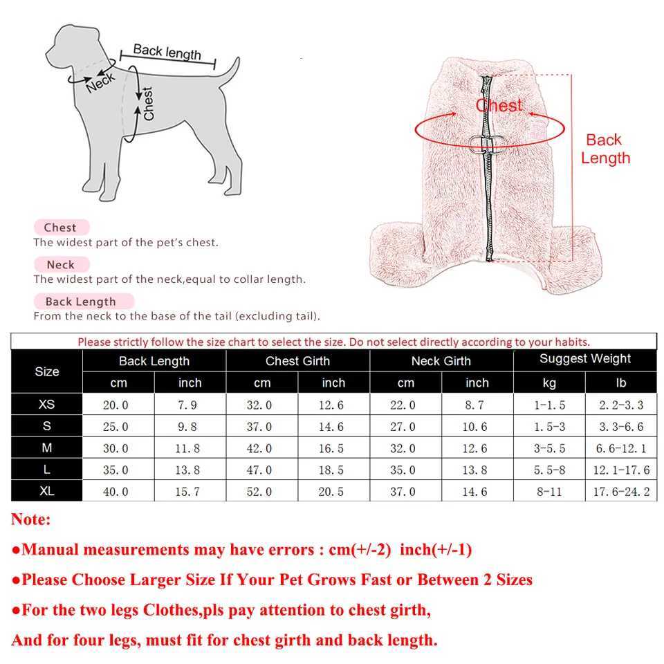 Winter Dog Clothes For Small Medium Dogs Warm Fleece Pet Jumpsuit Pajamas Yorkie Pug Nightshirt Onesie Boy Girls Puppy OverallsW251017