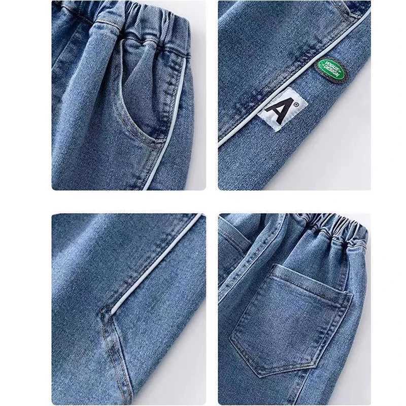Spring Boys Casual Jeans Pant Korean Fashion Straight Leg Pants Kids Pants Autumn Children Trousers 312 Yrs Toddler Boys PantsT251017