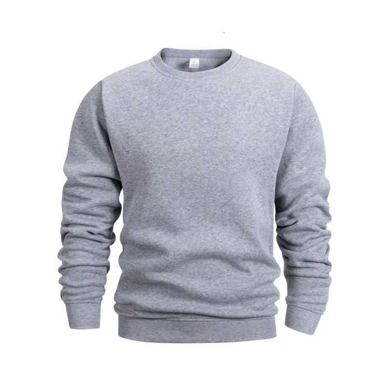 Mens Crew Neck Sweatshirts Solid Color Sweatwear Spring Outdoor Casual Daily Long Sleeve Pullover Hoodie Man Sportswear Z251017