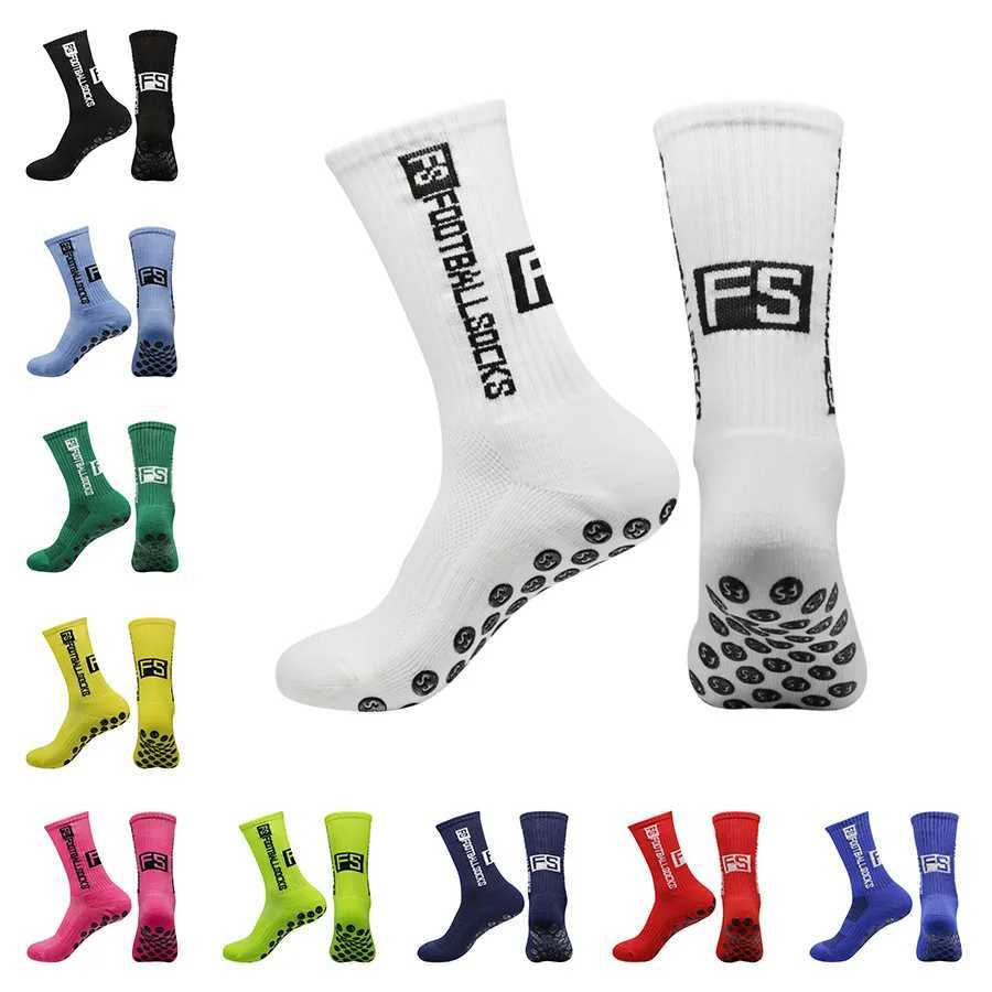 6PairsLot FS Football Socks New Style Round Silicone Suction Cup Grip Anti Slip Soccer Socks Sports Men Baseball Rugby Socks C251017