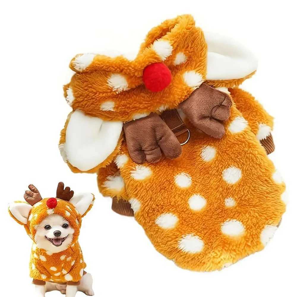 Cute Christmas Reindeer Pet Clothing Winter Dog Clothes Cat Costume Is a Musthave Item for Small Cats and Dogs During ChristmasW251017