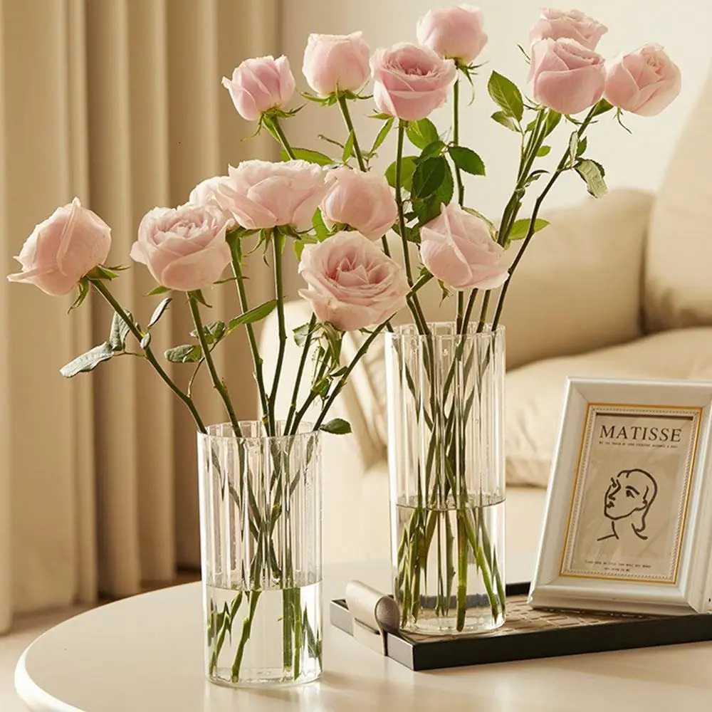 1Pcs Unbreakable Hurricane Tall Large Plastic Vases For Wedding Centerpieces Hydroponic Decor Transparent Cylinder Flower Vase C251017