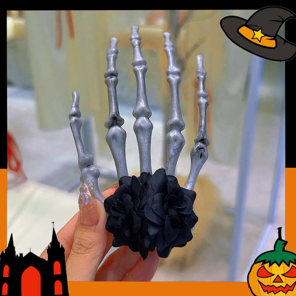 Dark Halloween Headwear Women's Costume Horror Decoration Cute Funny Fun Skull Hair Clip Accessories