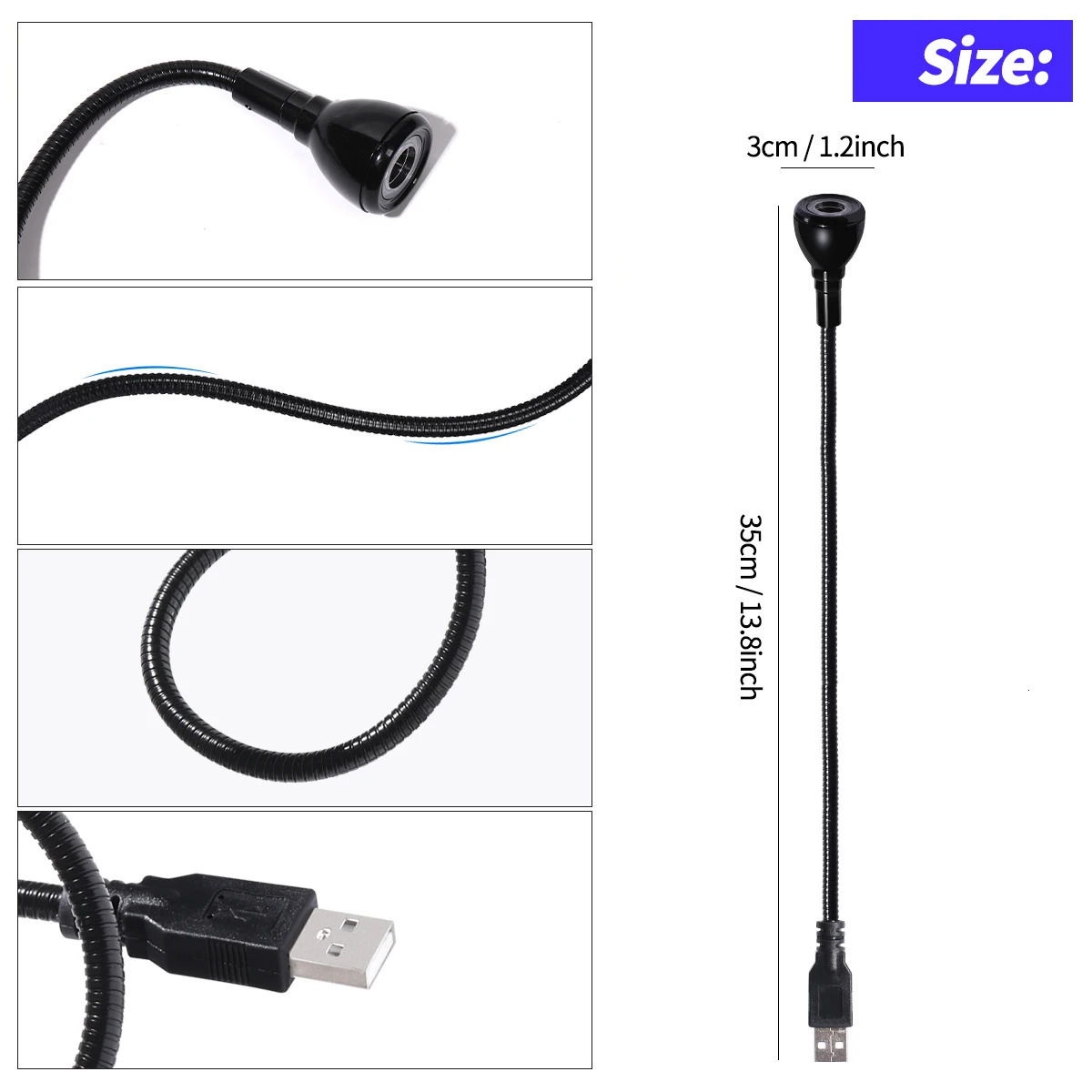 360 Degree Adjustment Nail Lamp Usb Desk Lamp Gooseneck Lamp Enhancement Light Nail Polish Uv Curing Violet Light Quick Drying 251014