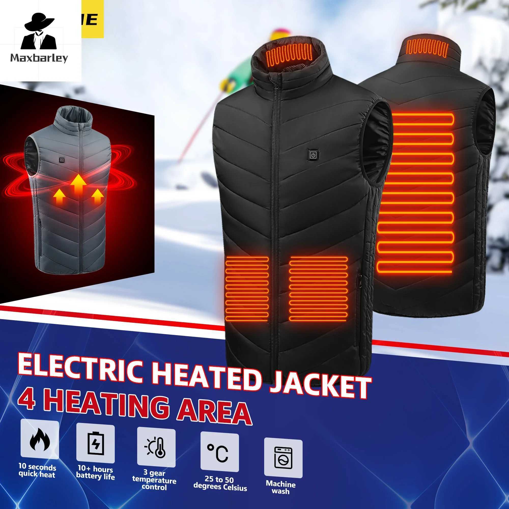 21 Areas Heated Vest Winter Mens Womens Motorcycle Jacket USB Electric Heating Jacket Heated Vests Moto Self Heating Clothing H251017