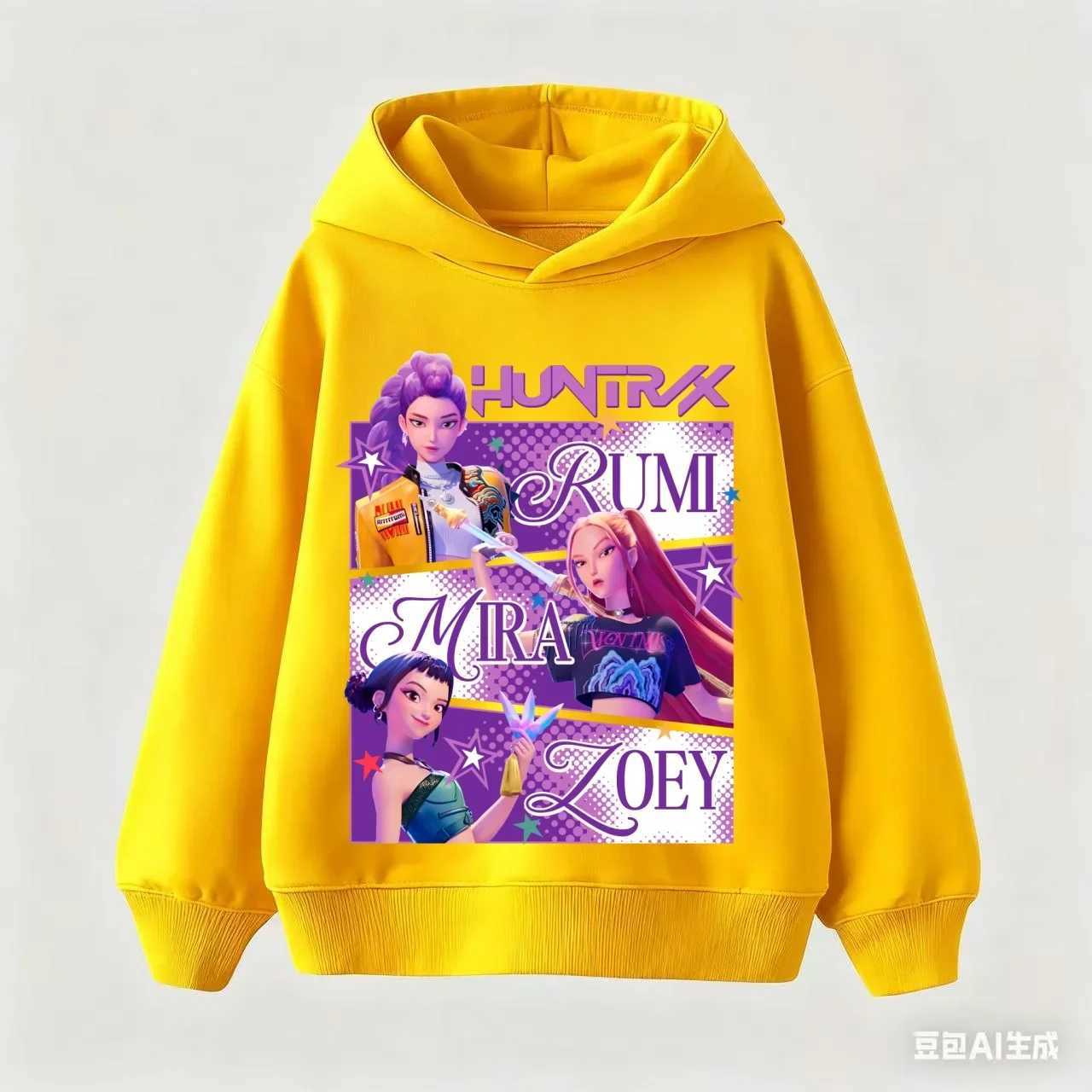 2025 KPop Demon Hunters Hoodie Fashion Rumi Sweatshirt Pullover Cute Long Sleeve Autumn Boys Girls Y2K Hoody Sportswear C251017