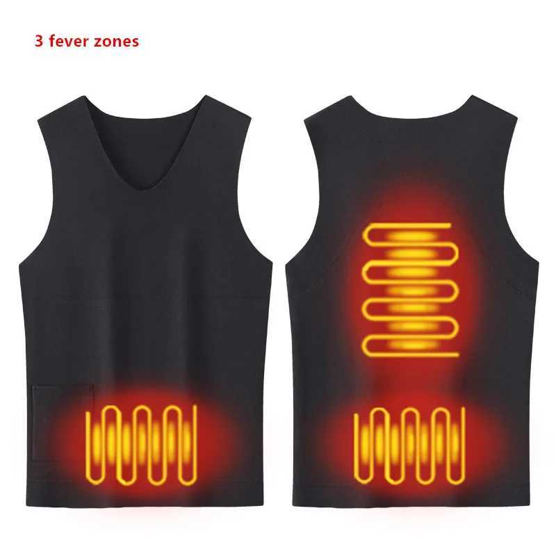 New Mens Winter 3Zone Intelligent Heating Vest Slim Fit Fashion Versatile Casual Warm and Heated Sleeveless Top No Power Bank H251017