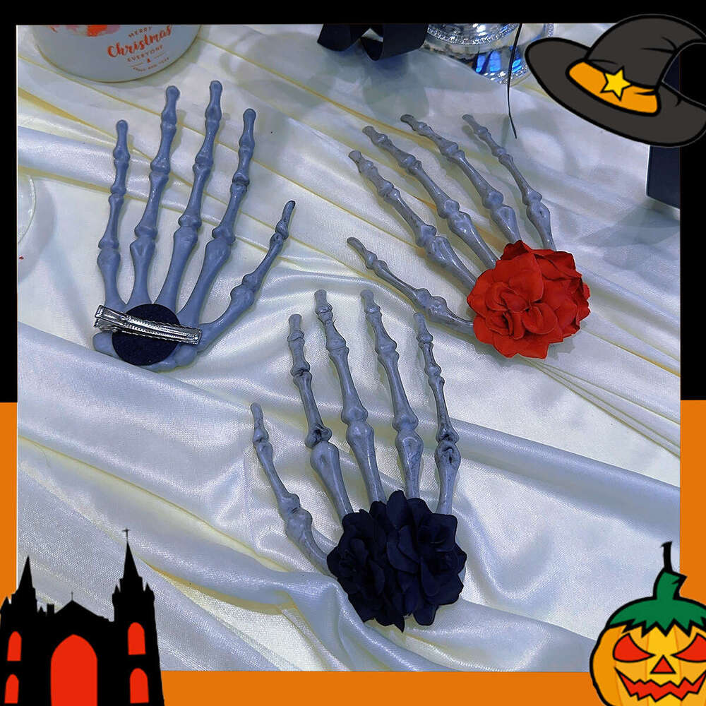 Dark Halloween Headwear Women's Costume Horror Decoration Cute Funny Fun Skull Hair Clip Accessories