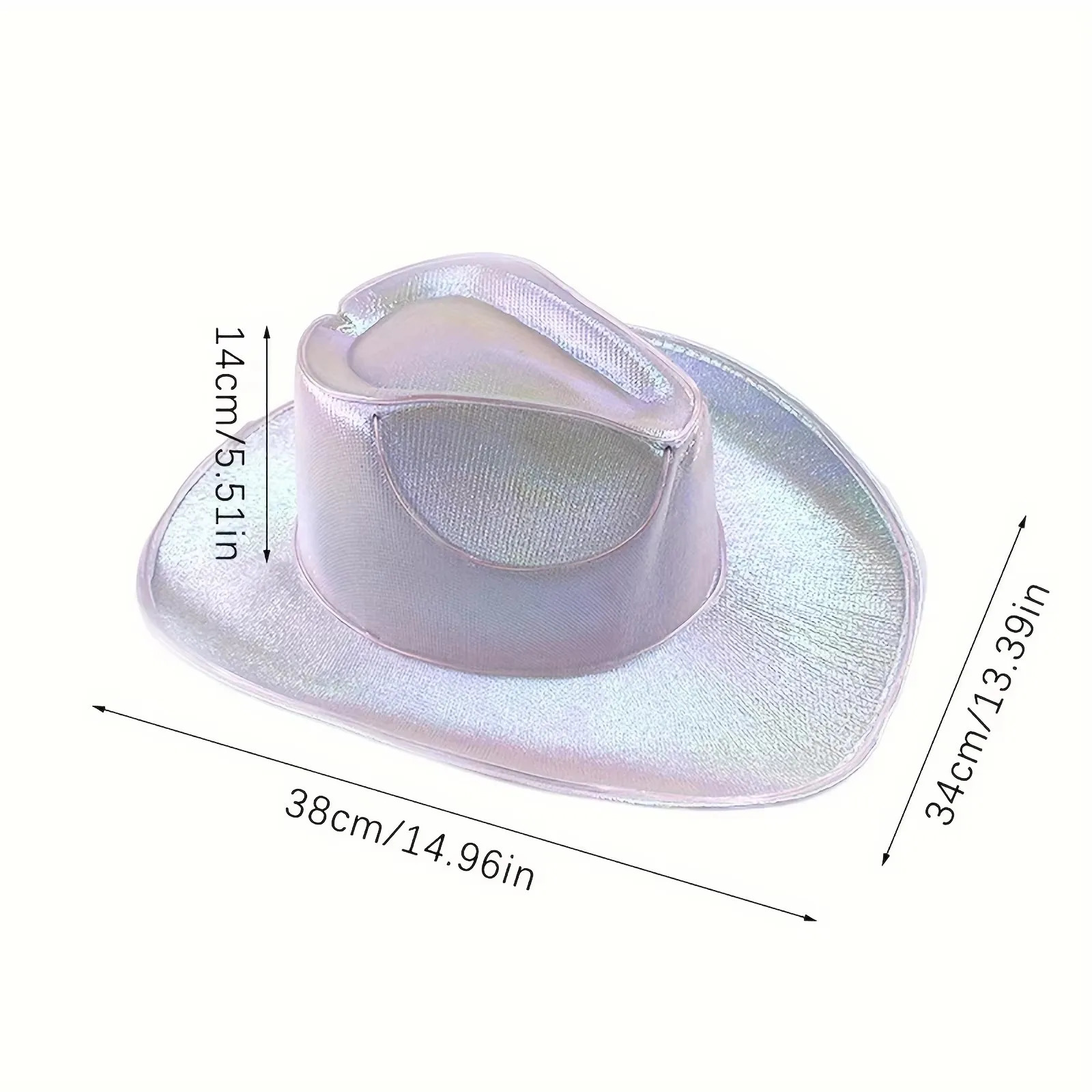 Lights Cowboy Cowgirl Hat with LED Light Up Cap Luminous Western Cowboy Hat Pearlescent Cowgirl Hat for Dancing Party Dress Up 251015