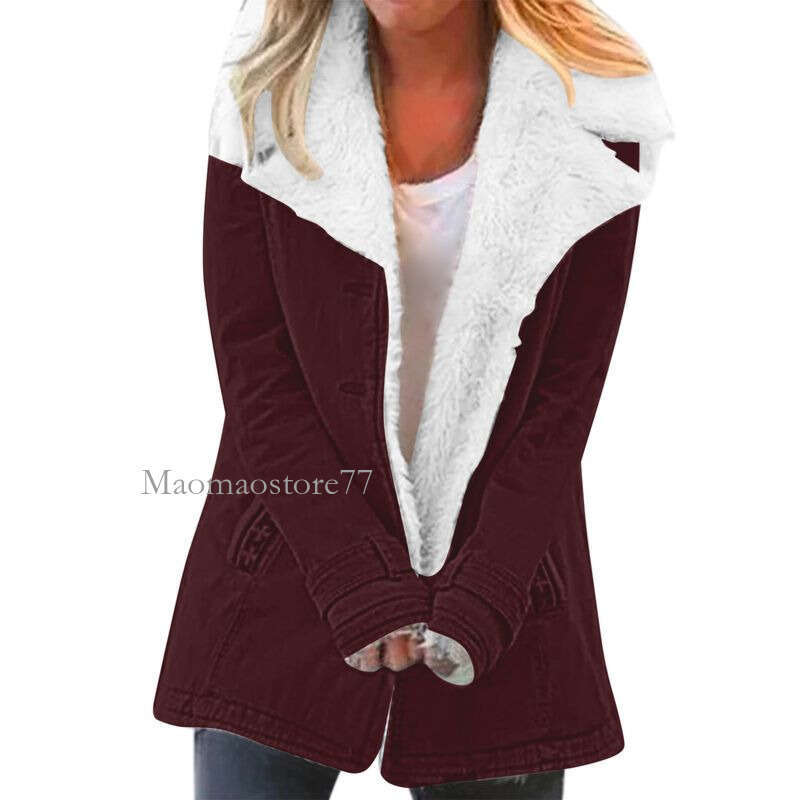 Women's Fleece-Lined Long Sleeve Cotton Coat - Warm Winter Jacket With 9 Colors & 8 Sizes S-5Xl winter jacket women womens coat