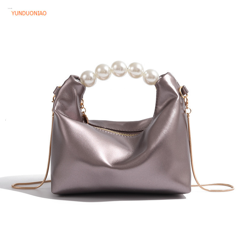 Autumn and Winter New Designer Bag Luxury Handbag Women's Pearl Shoulder Bag New Mini Chain Shoulder Slanted Dumpling Bag