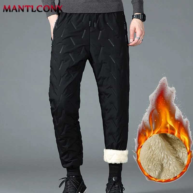New Fleece Warm Winter Mens Pants Casual Thick Joggers Pants for Men Thermal Padded Trousers Black Sweatpants Men Waterproof H251017