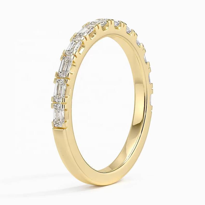 Custom Diamond Certified Jewellery Wedding and Engagement Rings Lab Grown Diamond Solid Gold baguette Ring