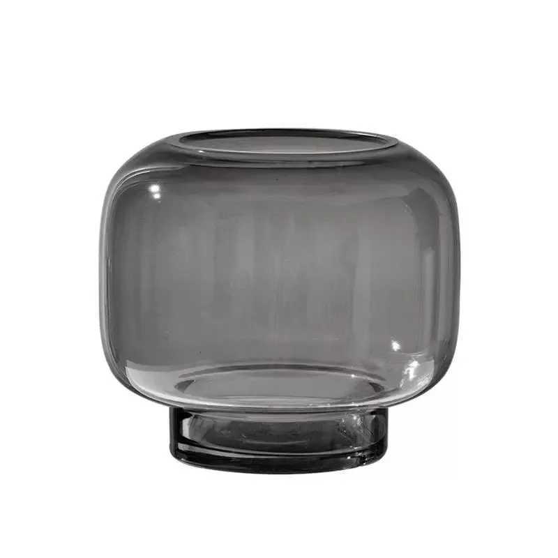 Ins Style Circular Large Belly Glass Vase Simple and Creative Hydroponic Flower Container Living Room Flower C251017