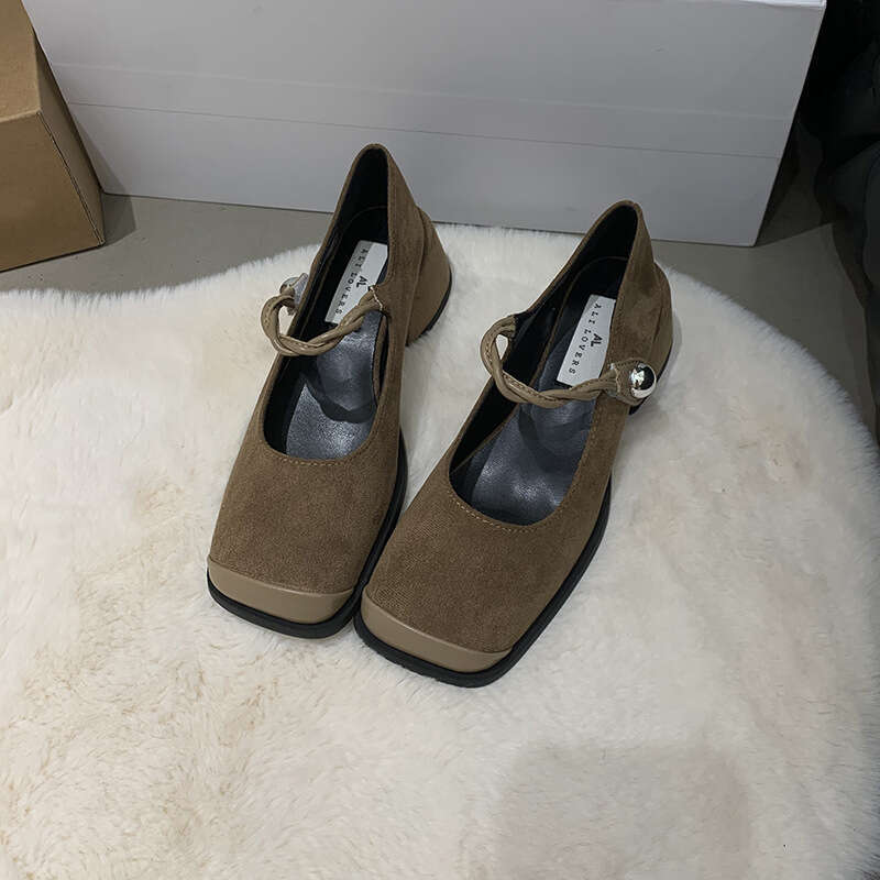 Women's 2025 New Spring Designer Shoe French Elegant Chunky Heel Mary Jane, Versatile Gentle Single Shoes for Evening Occasions