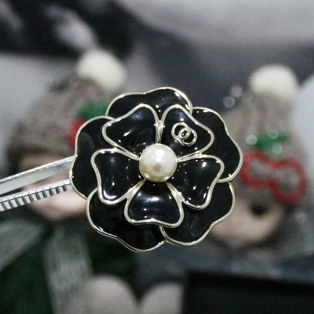 designer brooch 9770 new french oil drop camellia brooch grandma fashion highend vintage style