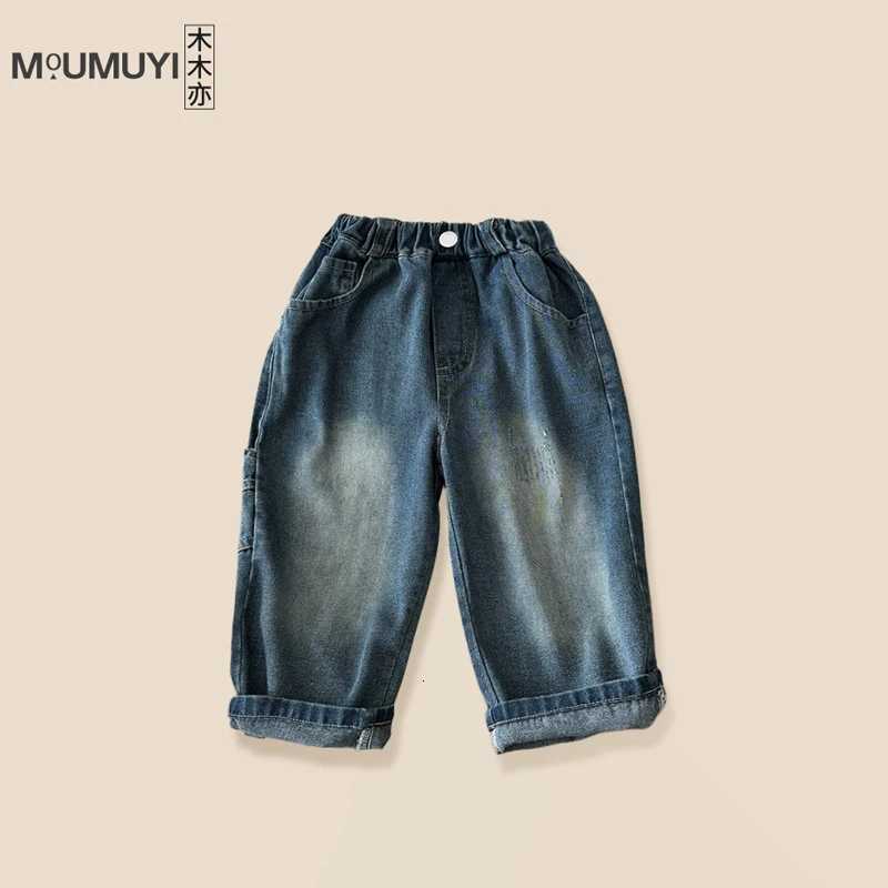 Pants Boy Jeans Spring Autumn 2024 New Straight Loose Leisure Fried Street Versatile TideT251017