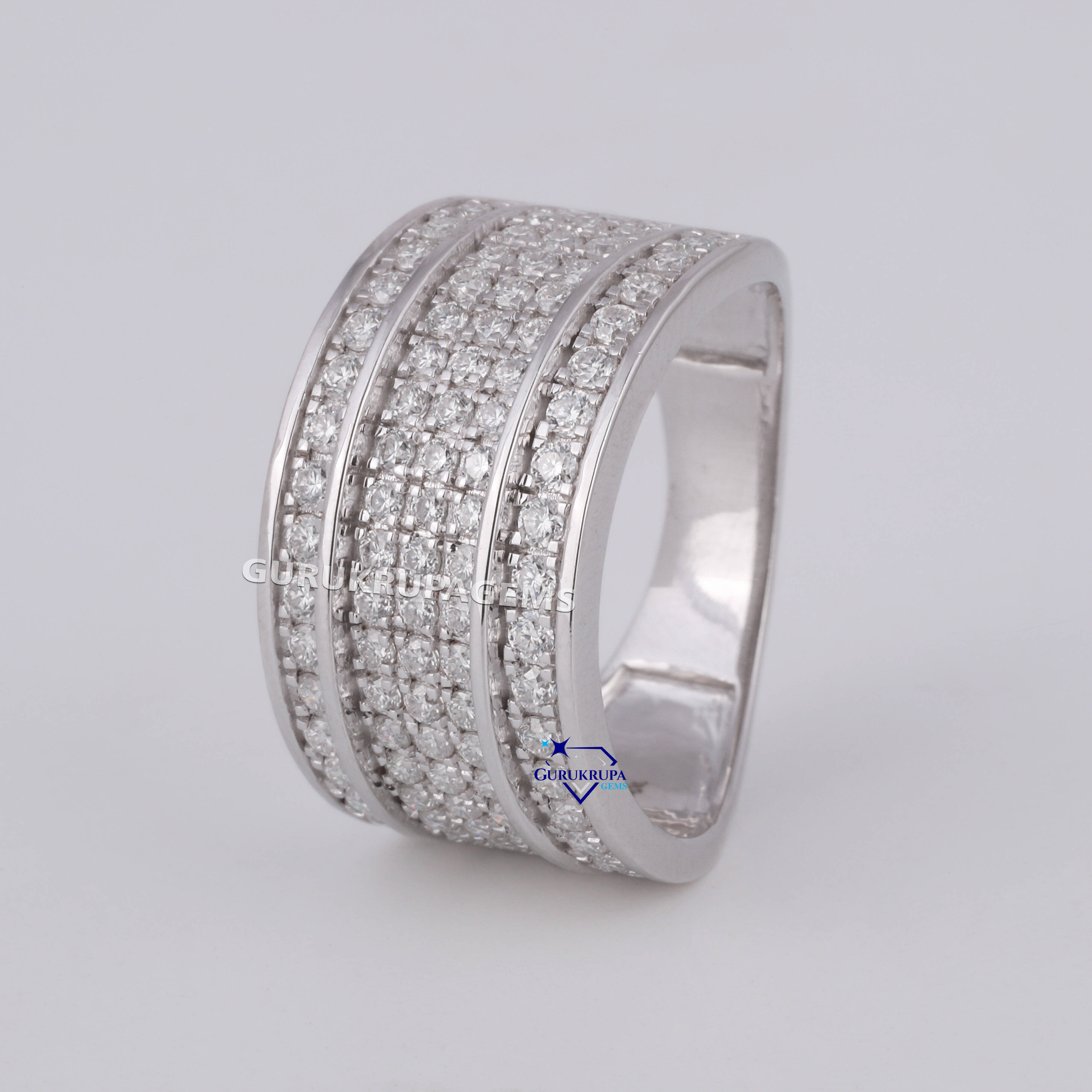 Fashionable Wholesale Prices Hip Hop Jewelry 925 Sterling Silver VVS Moissanite Diamond Iced Out Cuban Rings for Men