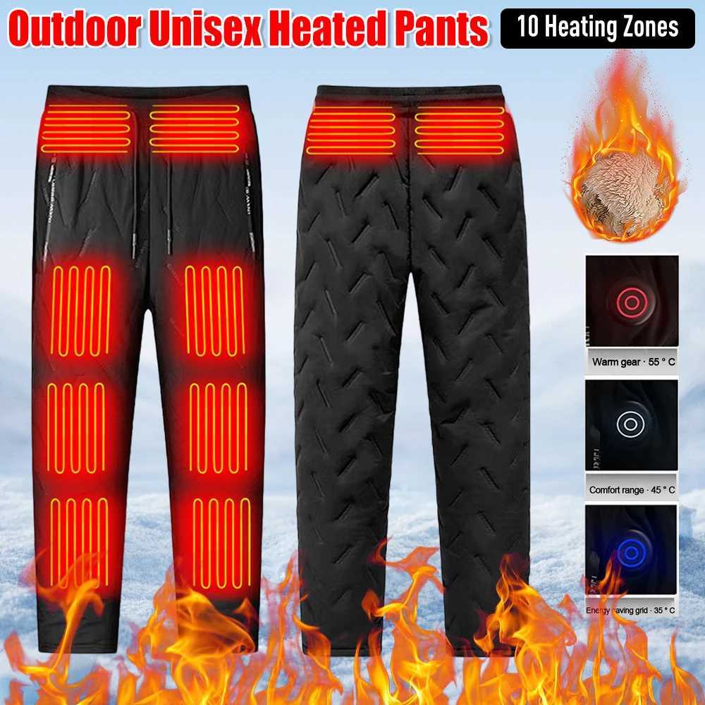 Unisex Heated Pants 10 Heating Zones Heating Warmer Pants Winter Electric Heated Trousers Winter Outdoor Sports Thermal Trousers H251017