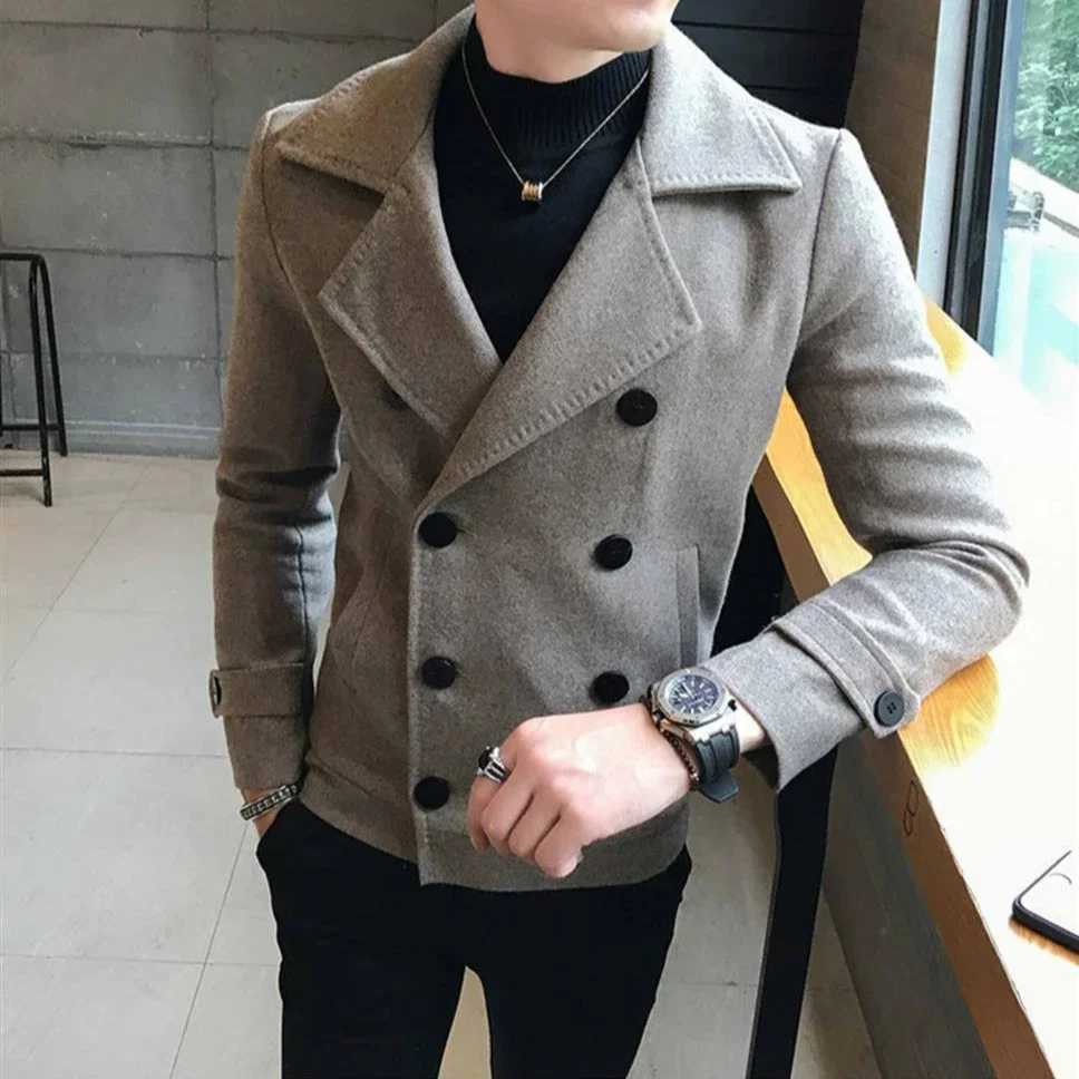 Winter Sales Of Man Coat Spring Autumn Wool Blends Jacket for Men Clothing Fashion 2024 Aesthetic Trendy Harajuku Joker Casual Z250918