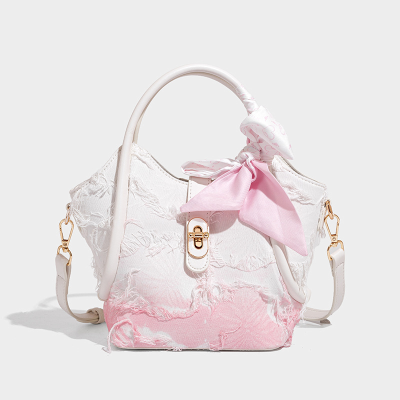 Denim Handbag 2025 Spring Summer Platinum Light Luxury High-end Fashion Trend Single Shoulder Crossbody Bag for Women