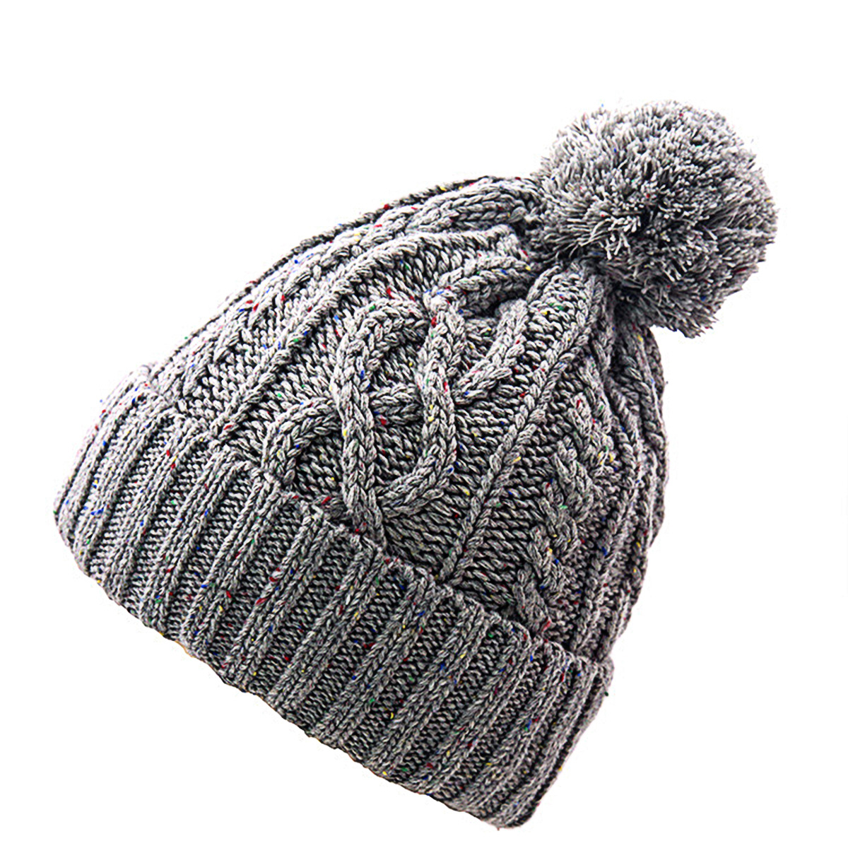 Women Designer Winter Knitted Beanie Woolen Hat Chunky Knit Thick Warm Faux Fur Pom Beanies Hats Female Bonnet Beanie Caps colorful Hats